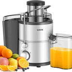 [Best Seller] Juicer with Titanium Enhanced Cut Disc, Dual Speeds Centrifugal Extractor Machines with Optional 2.5"/3” Feed Chute, for Fruits and Veggies, Anti-Drip, Includes Cleaning Brush, Bpa-Free