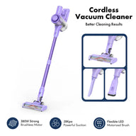 Homeika Cordless Vacuum Cleaner, 28Kpa Powerful Suction, 380W Strong Brushless Motor with 8 in 1 Lightweight Stick Vacuum Cleaner with 50 Min Runtime Detachable Battery for Pet Hair & Carpet