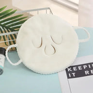 Face -Shaped Towel Facial Towel White Moisturizing and Hydrating Beauty Salon and Cold Hot Compress Mask Thickened Face Towel